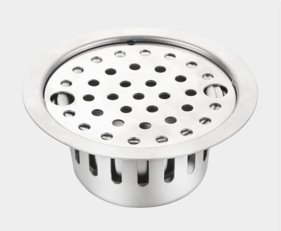 PR-147 Locking Round Floor Drain Stainless Steel Commercial Kitchen Heavy-Duty Secure Grate Tray Water Drainage Rack Restaurant Industrial Anti-Slip Rustproof Easy Clean Professional Grade Durable Key Lock Anti-Theft High Capacity